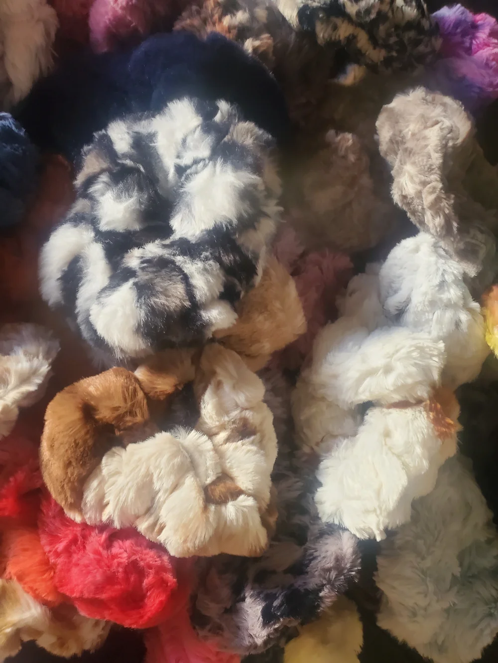 Minky Multicolor Hair Scrunchies 3pk